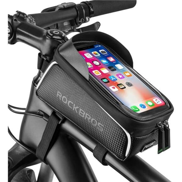 Bike/Bicycle Phone Front Frame Bag, Waterproof, Tube Bag,Cycling Pouch - Picture 1 of 7
